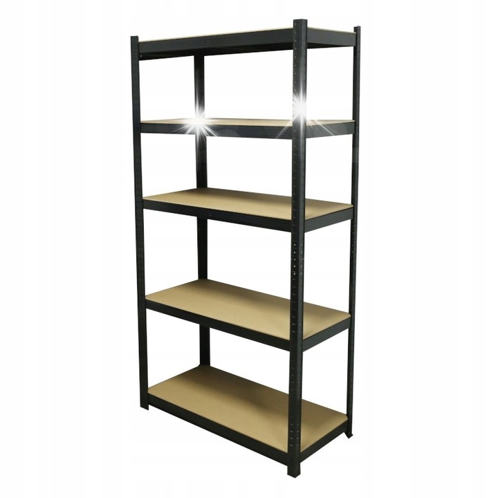 Метален гаражен рафт 180x90x45см, 5 рафта, капацитет 150кг, регулируем, лесен монтаж