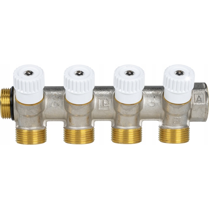 Modul extensor Afriso ADM 104 pentru distribuitor apa potabila, 4 puncte de prelevare, din alama, G3/4"