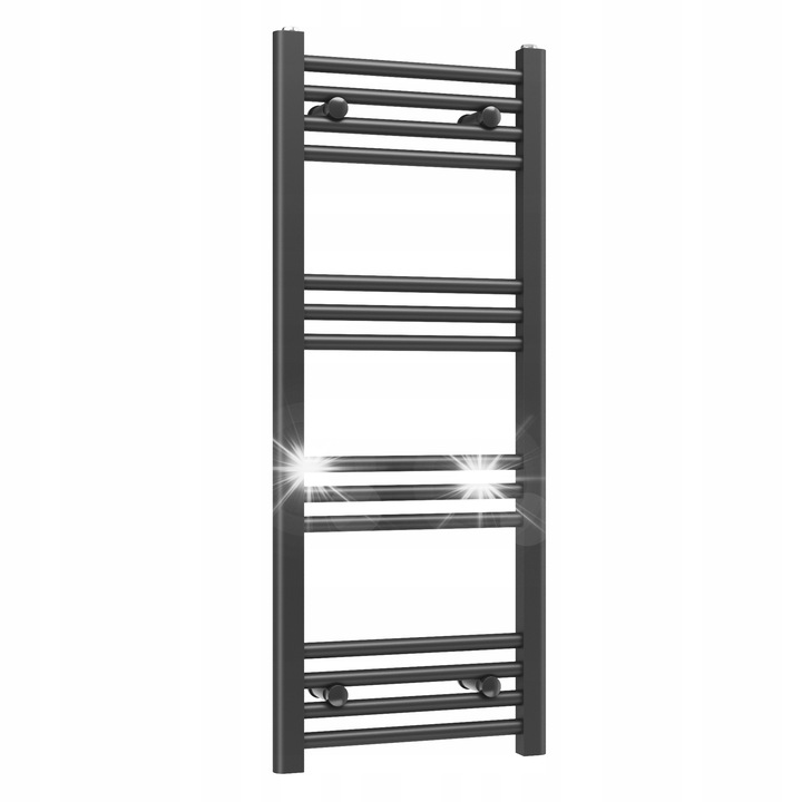 Radiator baie Gamma Basic 40x100cm, 14 elementi, 328W, negru mat