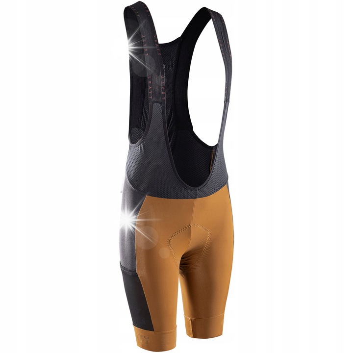 Pantaloni scurti sport barbati, LEATT, nylon/elastan/poliester, multicolor, cu bretele