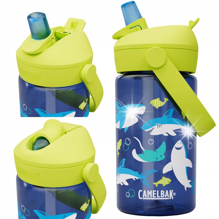 CAMELBAK Thrive Flip Straw Kids Tritan kulacs 400ml, cápa design, könnyen hordozható, szagálló