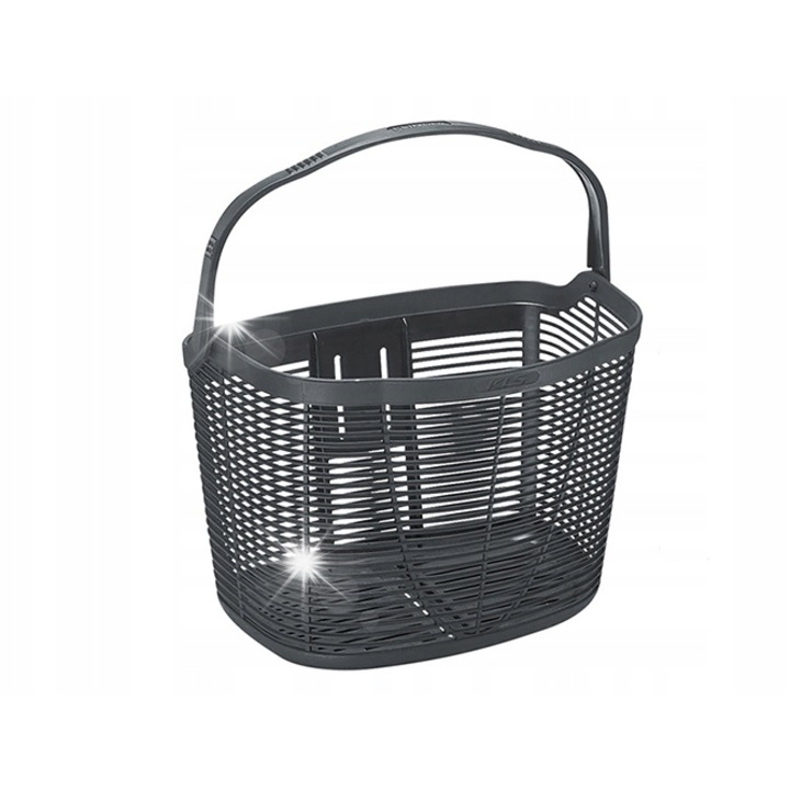 Kellys Load kormányra szerelhető kerékpárkosár, fekete, 20L, 35x26x25cm, maximális terhelhetőség 5kg