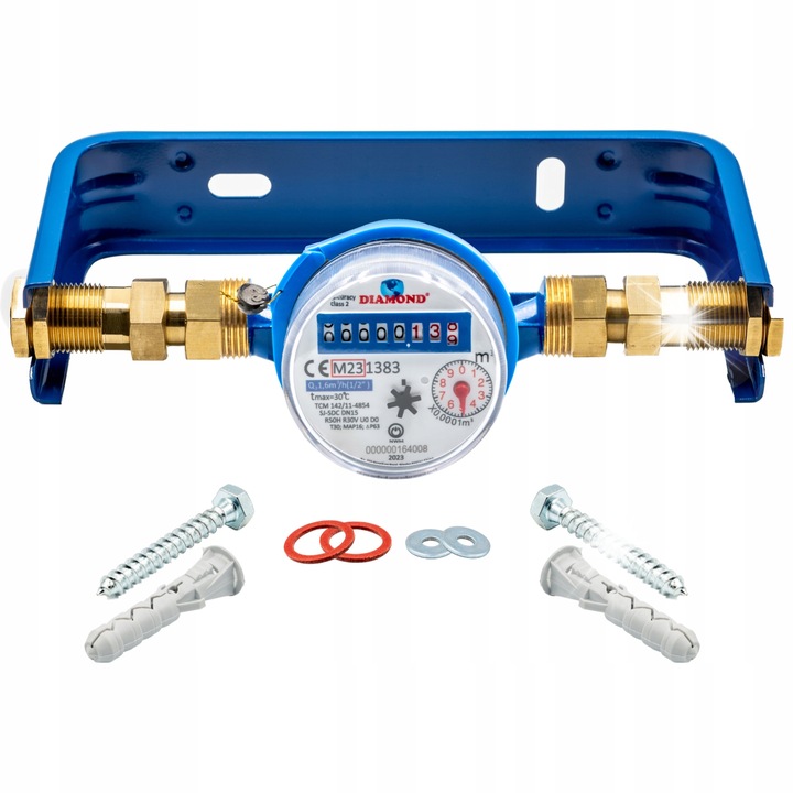 Set Wodomierz Zimnej Wody 3/4", Diamond, 4,0m3/h, cu Consola, DN20