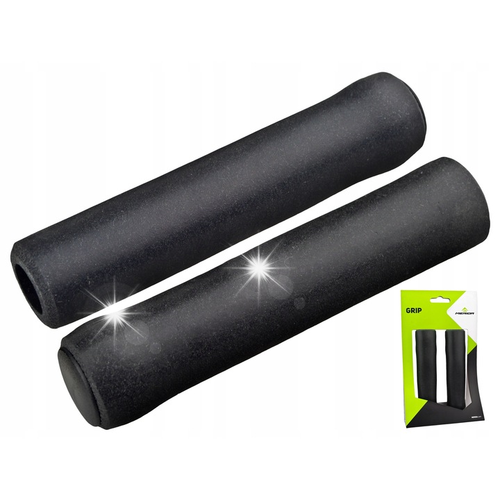 Mansoane bicicleta Merida Team CC, silicon, 130mm, negru, set complet