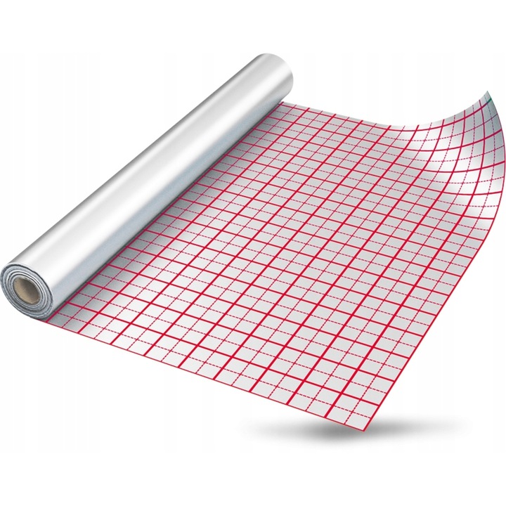 Folie pentru incalzire in pardoseala Gepox, 50m, 102cm, 0,105mm, cu model de montaj