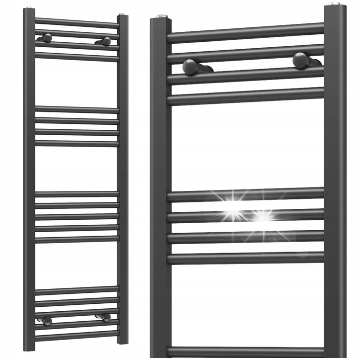 Calorifer baie Basic 40x100cm, 14 zebre, mat black, 328W