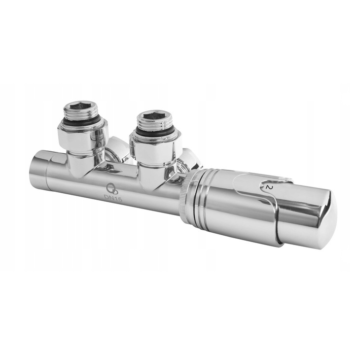 Set termostatic pentru radiator, Diamond, 1/2'', crom, 2 culori
