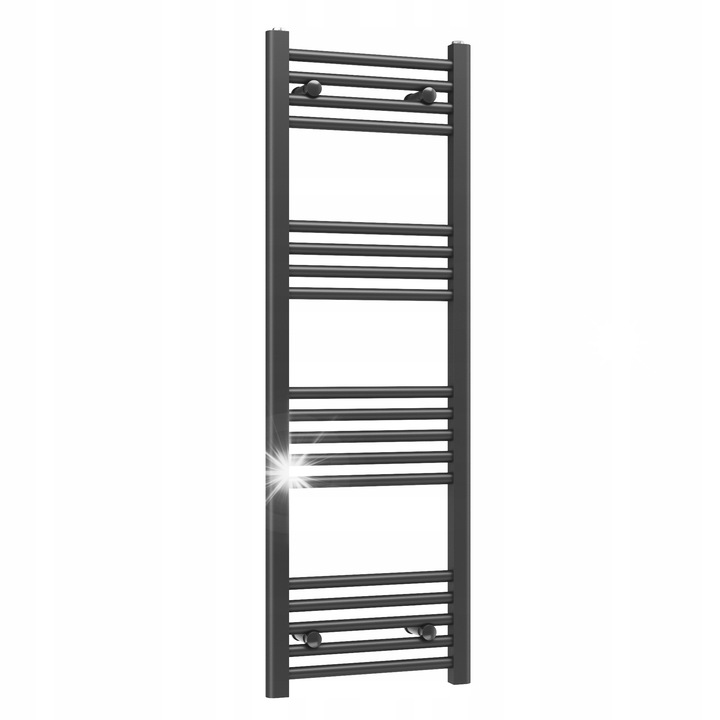 Calorifer baie Gamma Basic 400x1200mm, 409W, negru mat