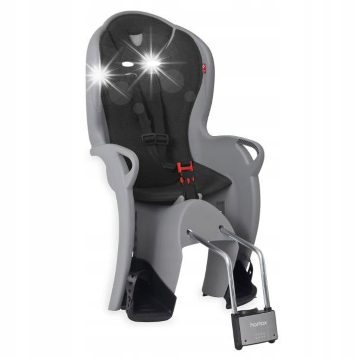 Scaun copii bicicleta Hamax Kiss, gri, negru, 48x38.5x70cm, max 22kg