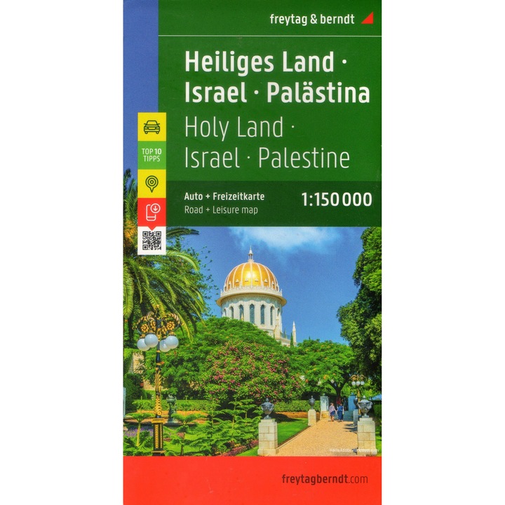 Harta auto Freytag & Berndt, Israel, Palestina, 1:150 000, informatii turistice