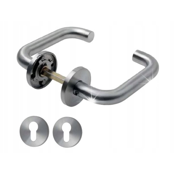Klama U Km Express, inox, set exterior si interior, 8x8mm, 51,2mm