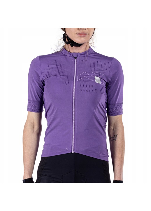 Tricou ciclism dama LEATT Endurance 5.0, usor si flexibil, mov, tesatura ecologica