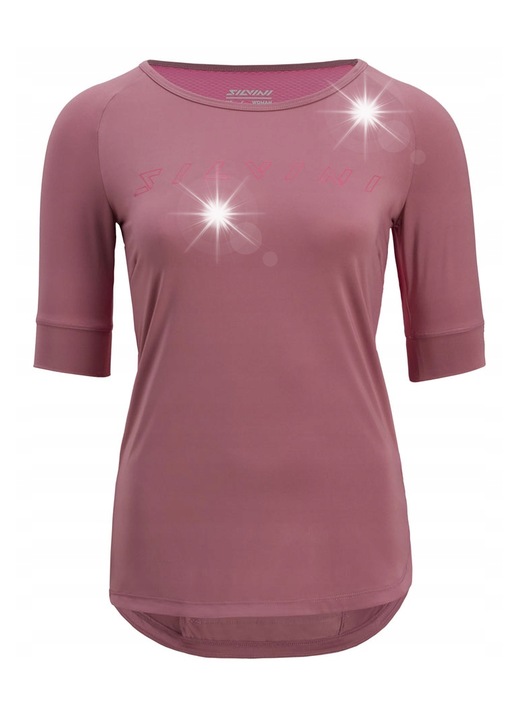 Tricou sport femei Silvini Tirino, maneca scurta, material respirabil, culoare zmeura, set enduro, S INTL