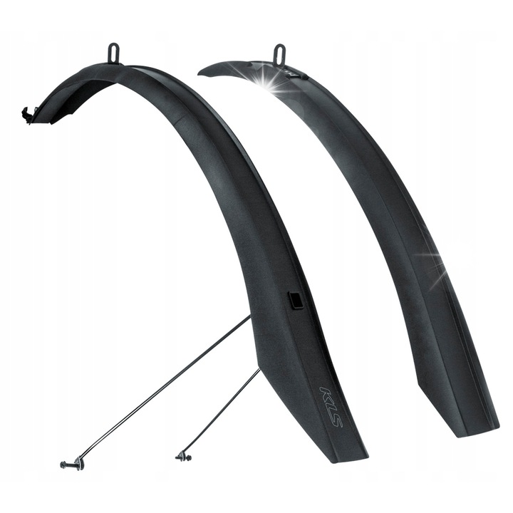 Set aparatori bicicleta Kellys Wet, 29", negru, montaj usor, stabilitate crescuta