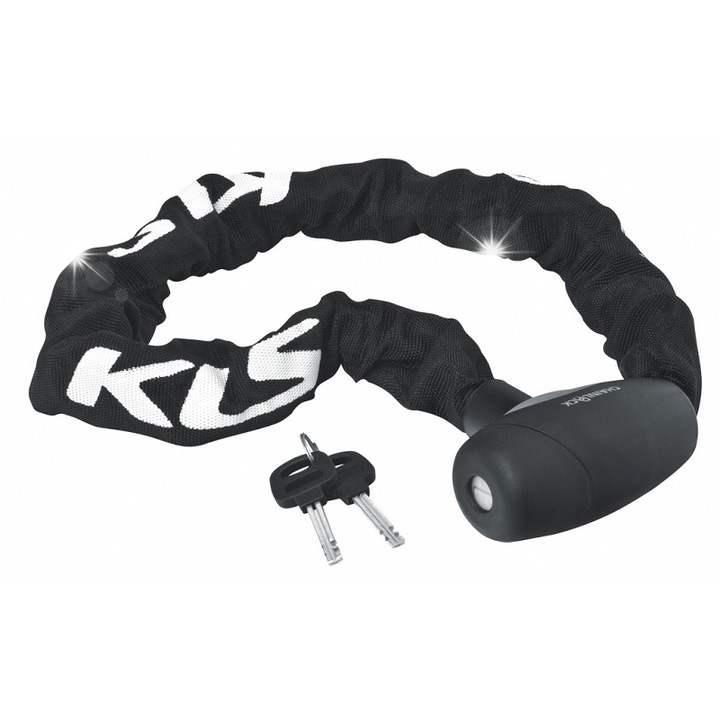 Zapiecie bicicleta KELLYS Chainlock 10, 1000mm, 10mm, negru, set cu 2 chei