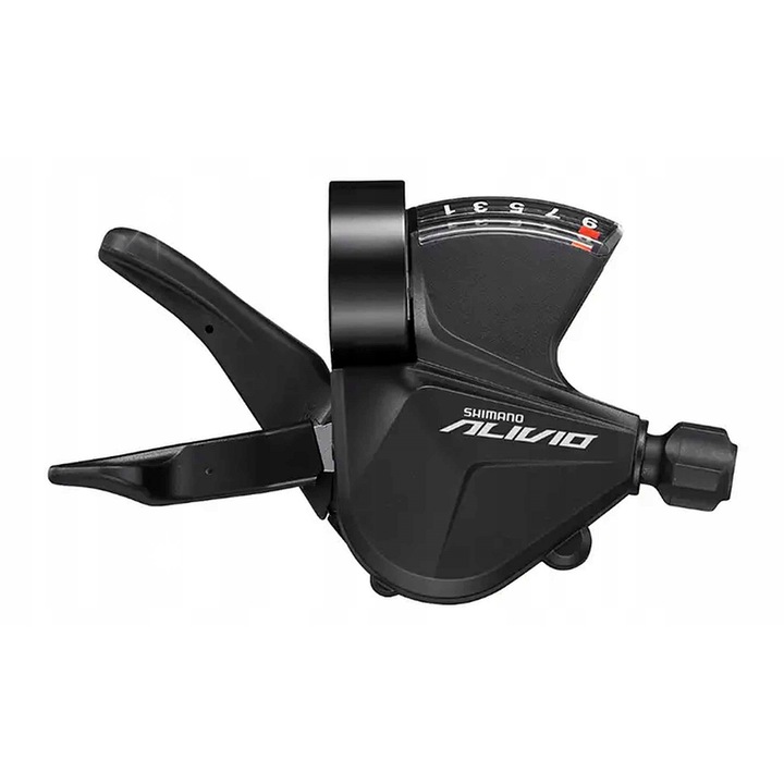 Shimano Alivio M3100 váltókar, Rapidfire Plus, 9 sebességes, alumínium, 150g