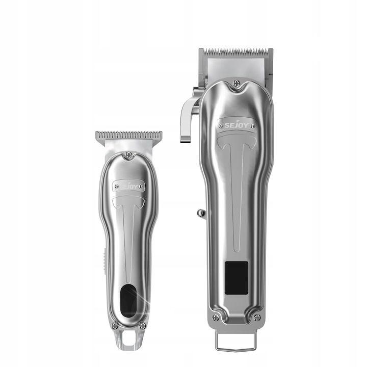 Set de tuns SEJOY, masina de tuns si trimmer, acumulator, display LED, 5W