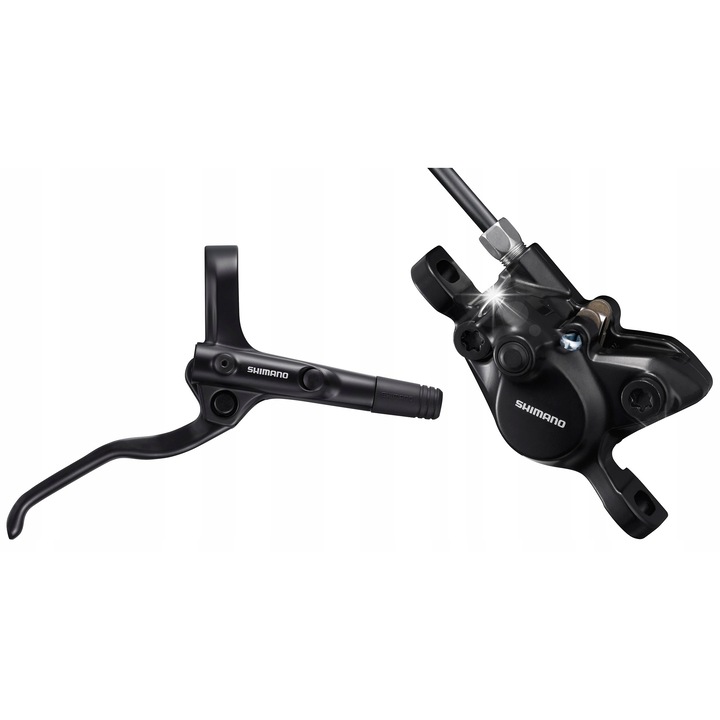 Set frana disc Shimano MT200, 1700mm, doua pistoane, montare Post-Mount, rezistent la umiditate