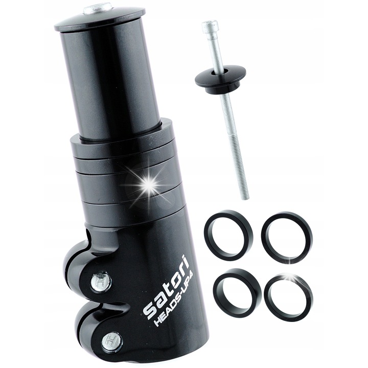 Kormánymagasító adapter Satori, 70mm, alumínium, komplett szett