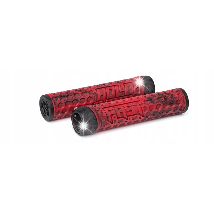 Mansoane biciclete NS Bikes HOLD FAST, 148mm, negru-rosu, cu barendy integrate