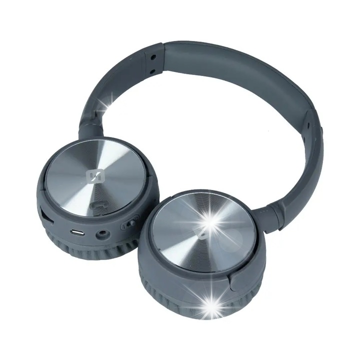 Swissten Trix vezeték nélküli fülhallgató, Bluetooth 4.2, FM tuner, microSD foglalat, szürke