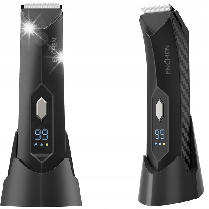Trimmer Enchen Spark 3, 4 fésű, 7000 RPM, vízálló, 90 perc üzemidő, hónalj, mellkas, has, lábak szőrtelenítésére