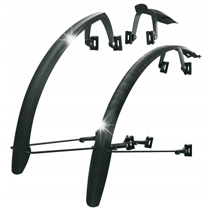 Set aparatori bicicleta SKS Speedrocker, 28", negru mat, pentru sosea si gravel