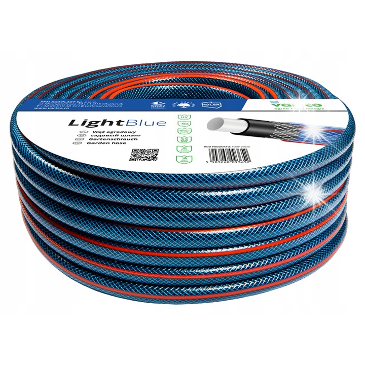 Vartco kerti tömlő 100m 1/2" 4 rétegű UV-álló, kék