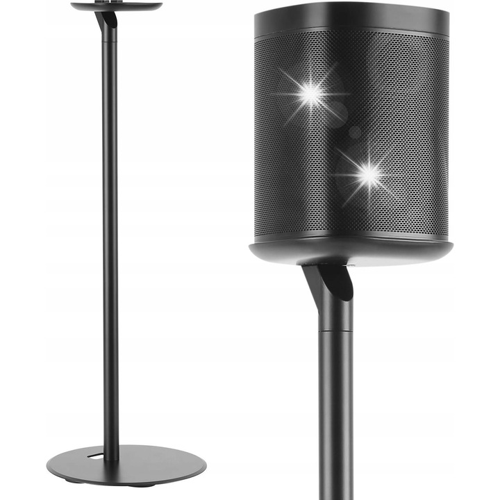 Sonos One/Play hangszóróállvány, Maclean, fekete, 716mm x 250mm