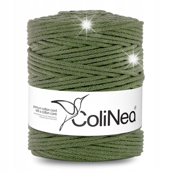 Pamut zsinór, ColiNea, 5mm, 200m, khaki