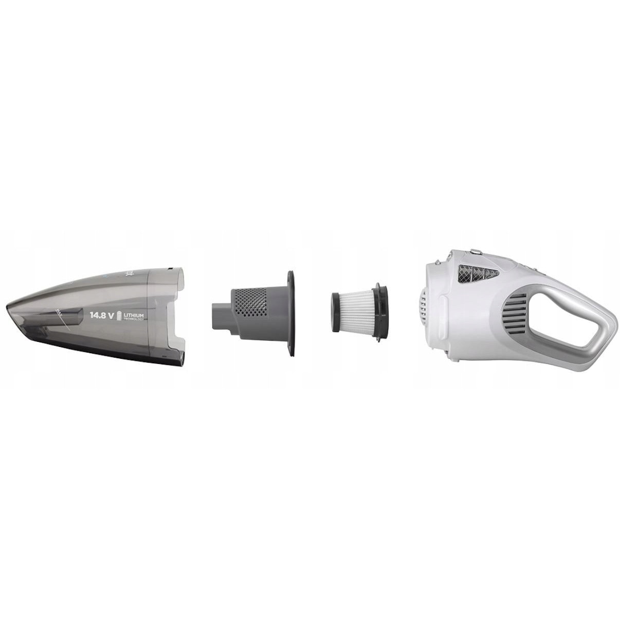 Aspirator manual Concept VP4370, Wet & Dry, turboscoate PET, 14,8 V, 450 ml, 40 min autonomie, negru