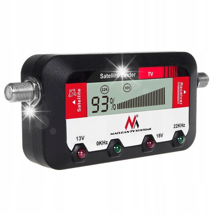 Masurator semnal satelitar, Maclean, LCD, 950-2150 MHz, set cu cablu 25 cm