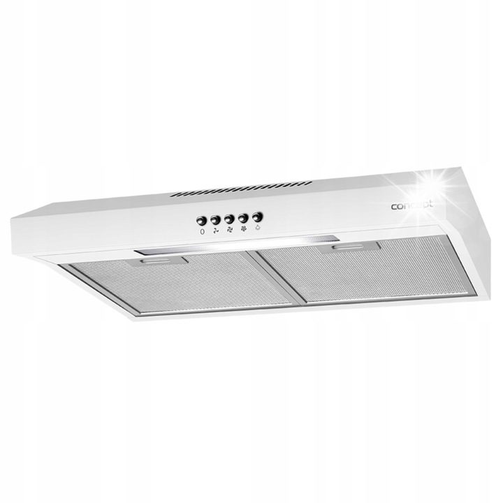 Аспиратор за вграждане 50см Concept OPP1250wh Ultra SLIM, бял, 3 нива на ефективност, 82x50x49см