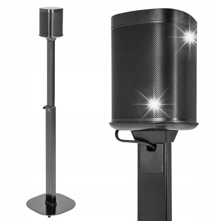 Stativ pentru difuzor Sonos One SL Maclean MC-940, inaltime reglabila 738-1182mm, culoare neagra