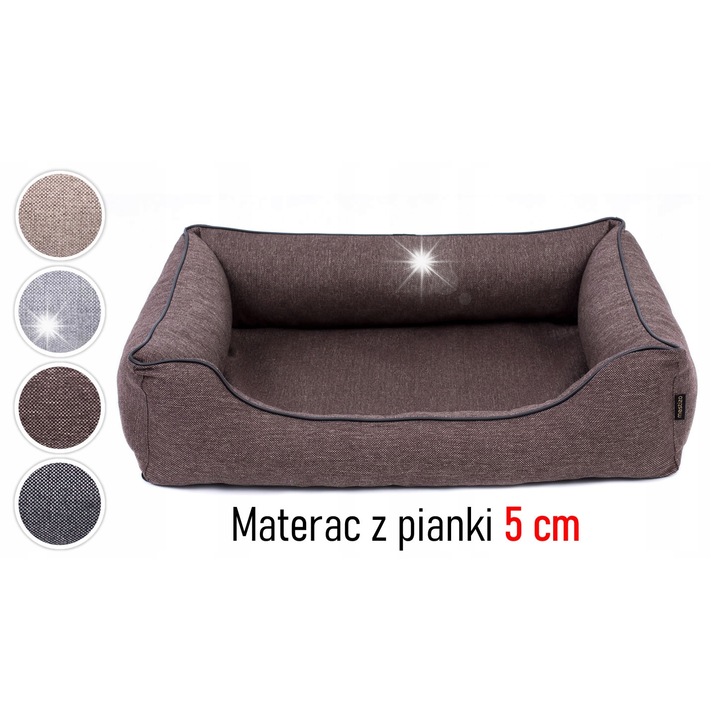Mestizo Sofa Mallorca Standard TwinFoam kutya kanapé, 100x75cm, barna színű, strapabíró anyag, antiallergén töltettel