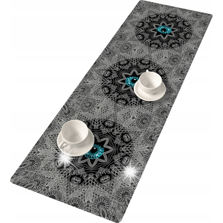 Bieznik decorativ Bertoni LOOK, 95x33cm, filc presat, design unic