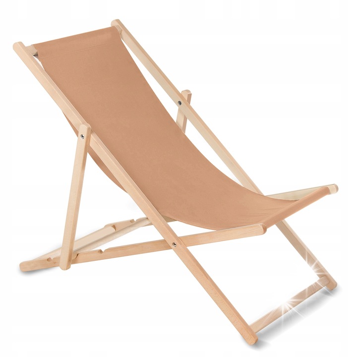 Lezak gradina din lemn GreenBlue cappuccino, 57x105cm, cu 3 pozitii de reglare, pliabil, set complet