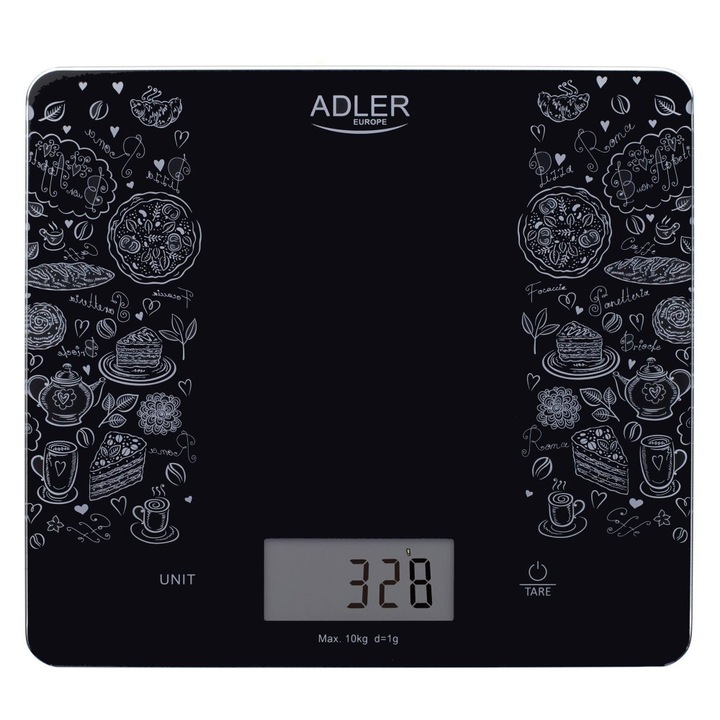 Cantar de bucatarie ADLER AD 3171 electronic negru 40x200x220mm