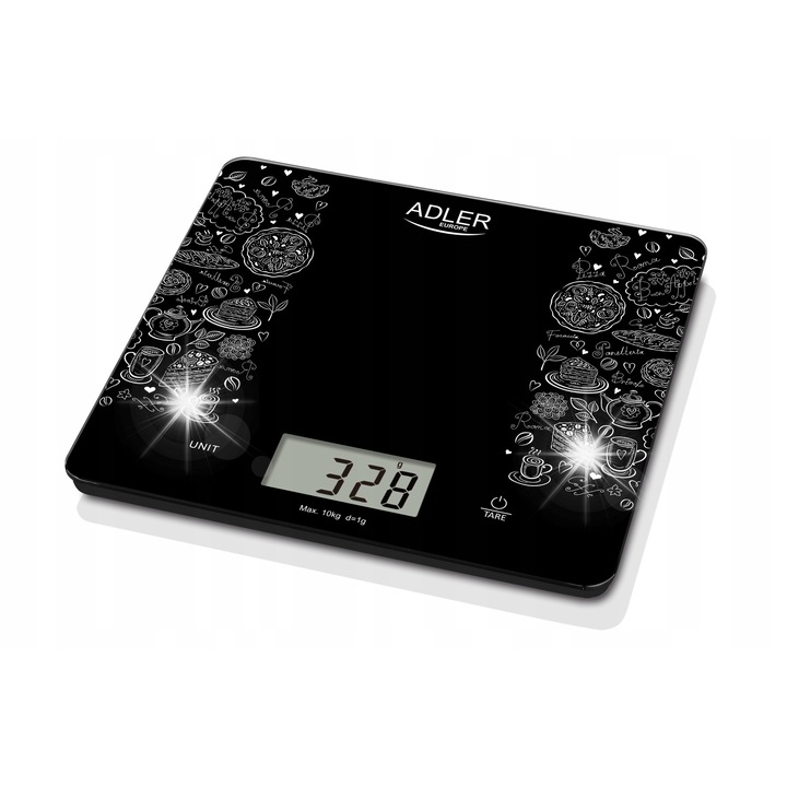 Cantar de bucatarie Adler AD 3171, 10kg, negru, 40x200x220mm