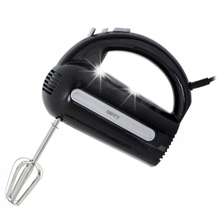 Mikser de bucatarie Camry, 800W, 5 viteze, functie Turbo, 11.5x25.5x19.5cm, negru