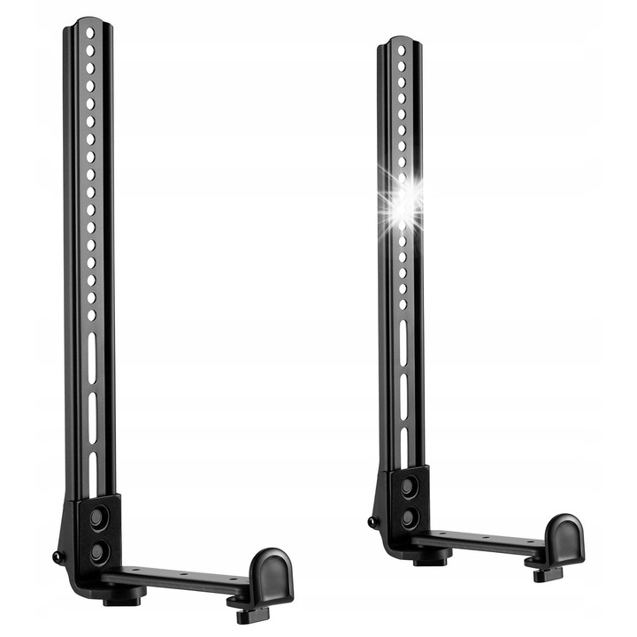 Maclean MC-914 TV soundbar tartó, max. 10 kg, állítható 92-100 mm, fekete, szerelőkészlet mellékelve