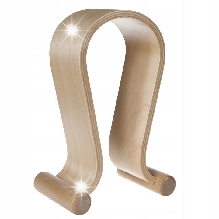 Suport pentru casti Maclean MC-815O, design elegant, din lemn, stabil, antiderapant