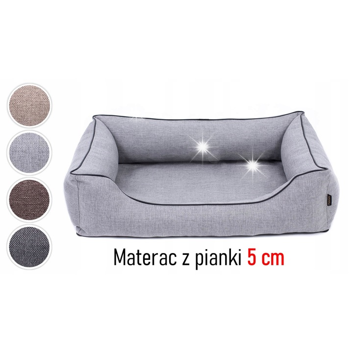 Mestizo Sofa Mallorca Standard TwinFoam kutya kanapé 100x75cm szürke, strapabíró anyag, antiallergén