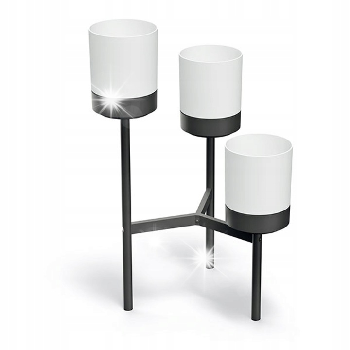 Стойка за цветя Bloomie Stand, Prosperplast, 3 саксии, бяла, 54x49x80,5см
