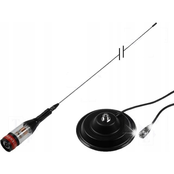 CB Sunker Elite CB 115 antenna, 600W, 4dBi, 142cm, 14,5cm-es mágneses talppal