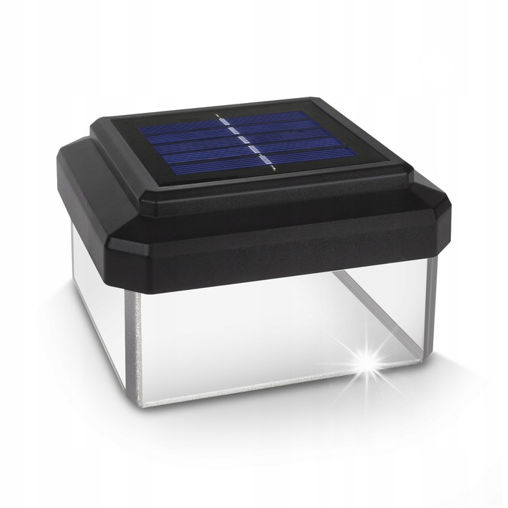 GreenBlue GB128 LED napelemes lámpa, 100x100mm, 5-6 lumen, fekete