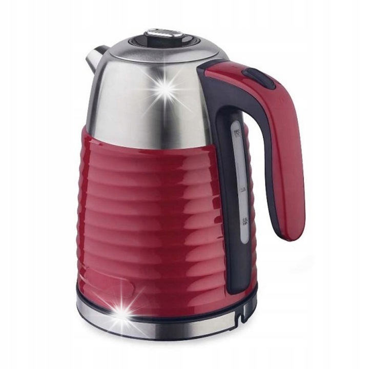 Maestro elektromos vízforraló 1,7L, 2200W, inox, fekete, 230x210x160mm