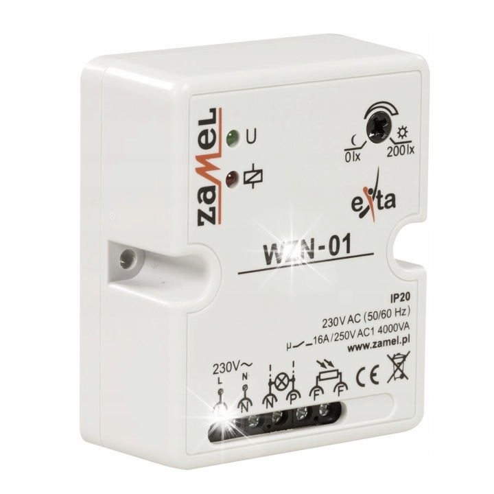 Zamel WZN-01 alkonykapcsoló, állítható, IP65, 230V AC, 16A, készlet