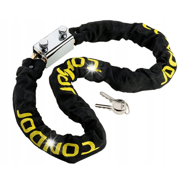 Zapiecie antifurt bicicleta Condor, lant 10x1200mm, 2 chei, material rezistent la intemperii
