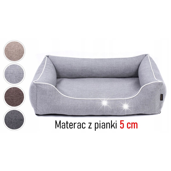 Mestizo Sofa Mallorca Standard TwinFoam kutya kanapé 100x75cm, szürke, strapabíró anyag